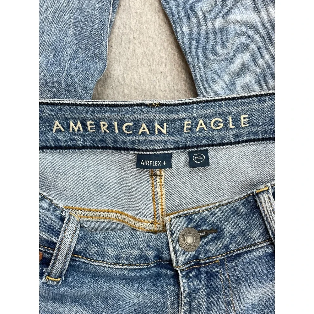 American Eagle Jeans Mens 38 x 32 Blue Cotton Blend Stretch Athletic Fit